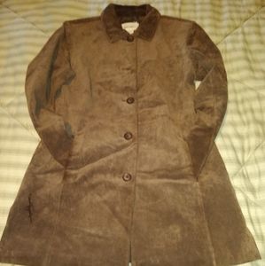 Beautiful Brown Leather Suede Coat